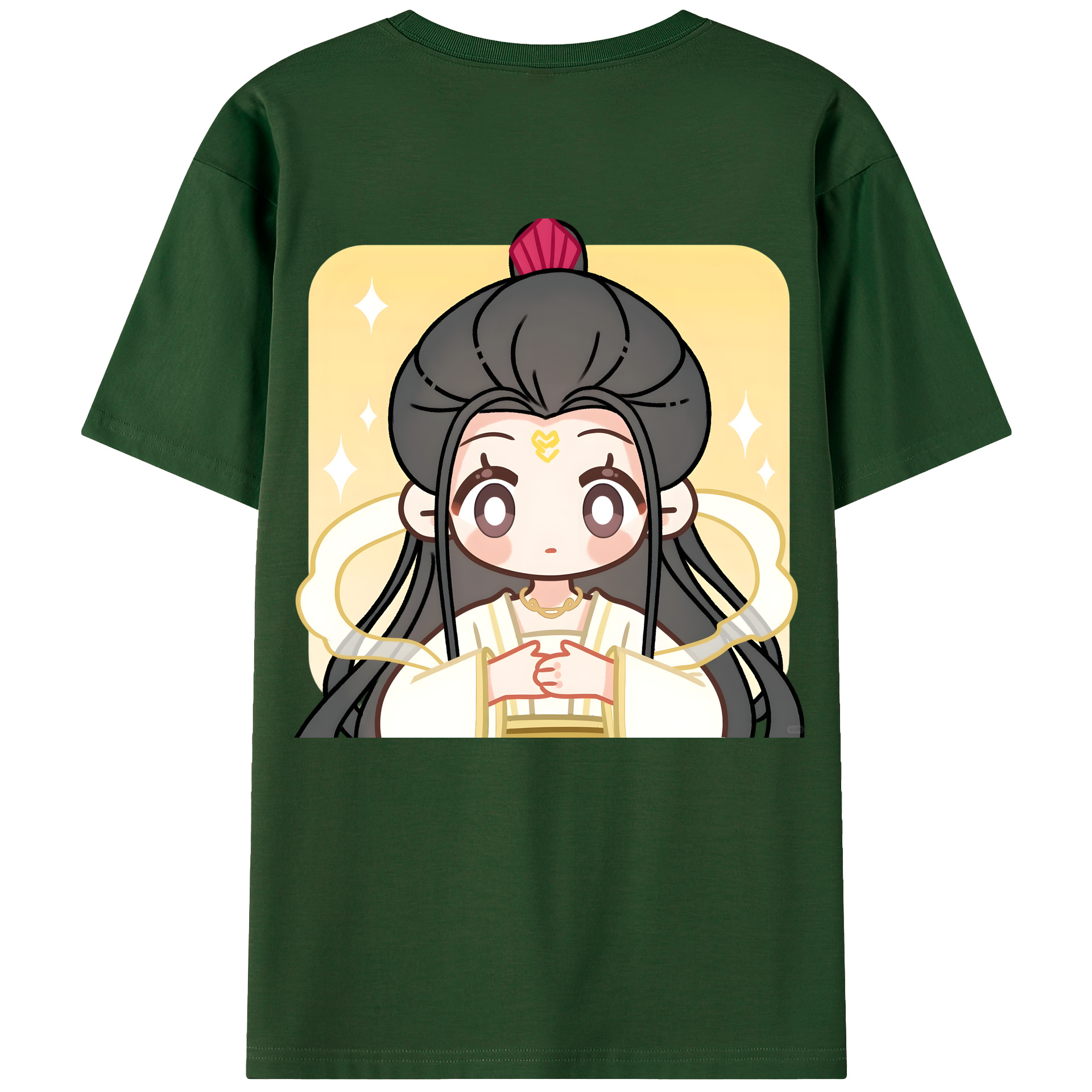 （画像用） Ne Zha 2 ナタ 魔童の大暴れ 綿100％半袖Tシャツ（背面プリント）
